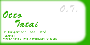 otto tatai business card